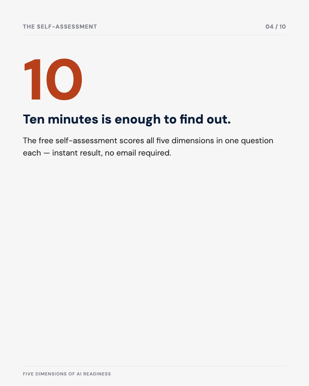 Carousel slide 4: ten minutes is enough to find out