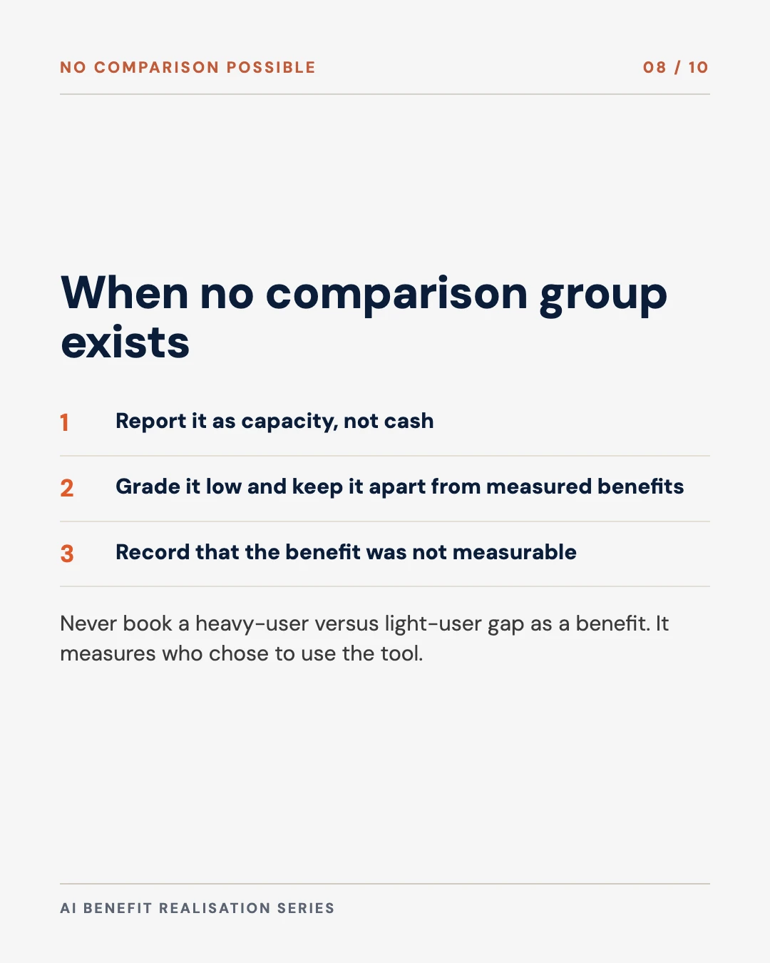 Carousel slide 8: when no control group is possible