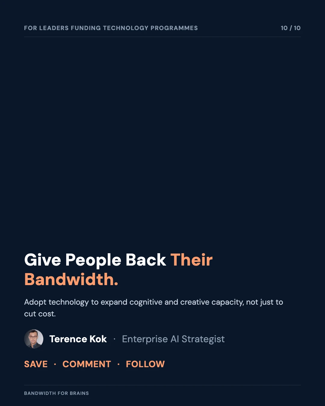 Carousel slide 10: closing call to action