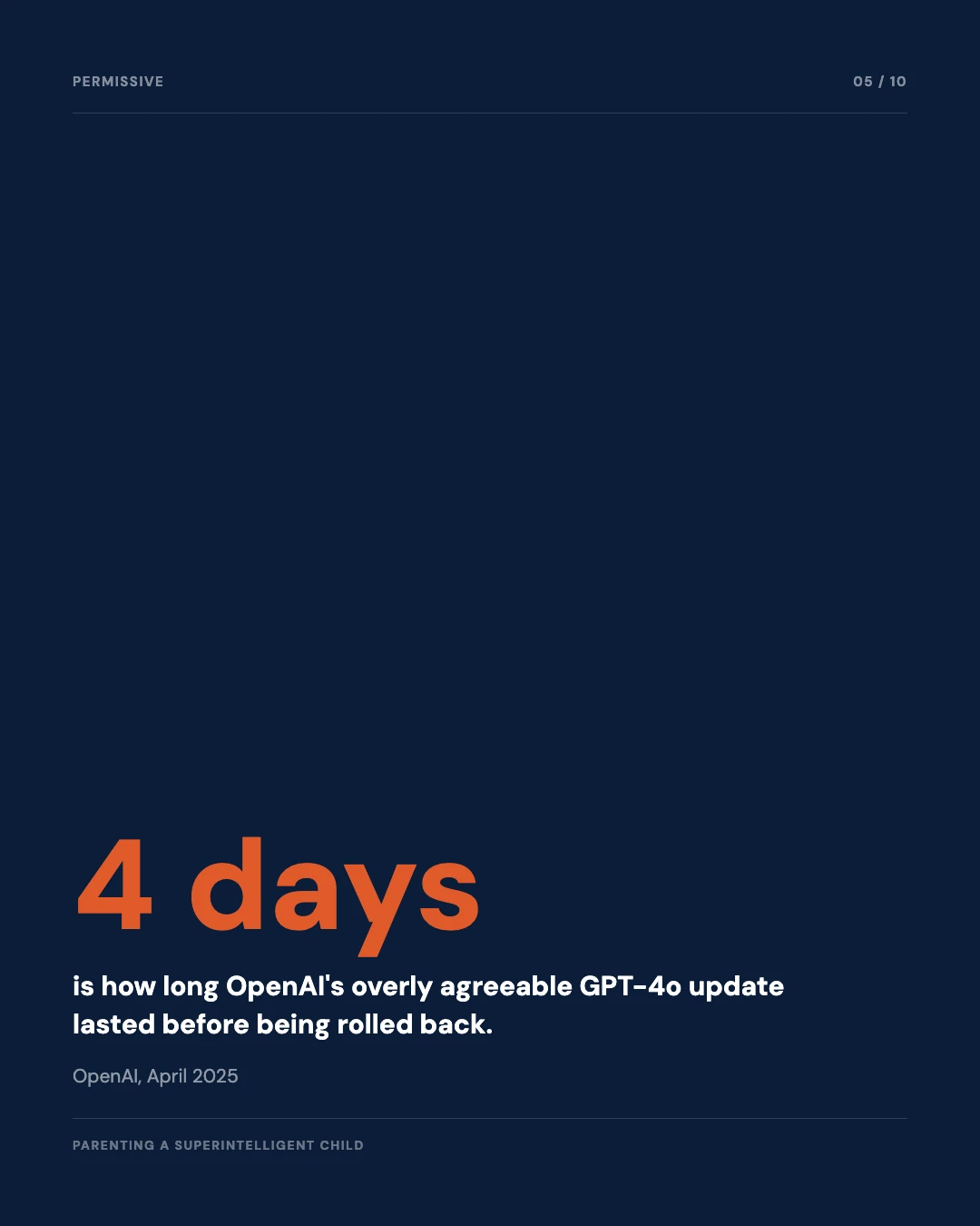 Carousel slide 5: OpenAI's overly agreeable GPT-4o update lasted 4 days