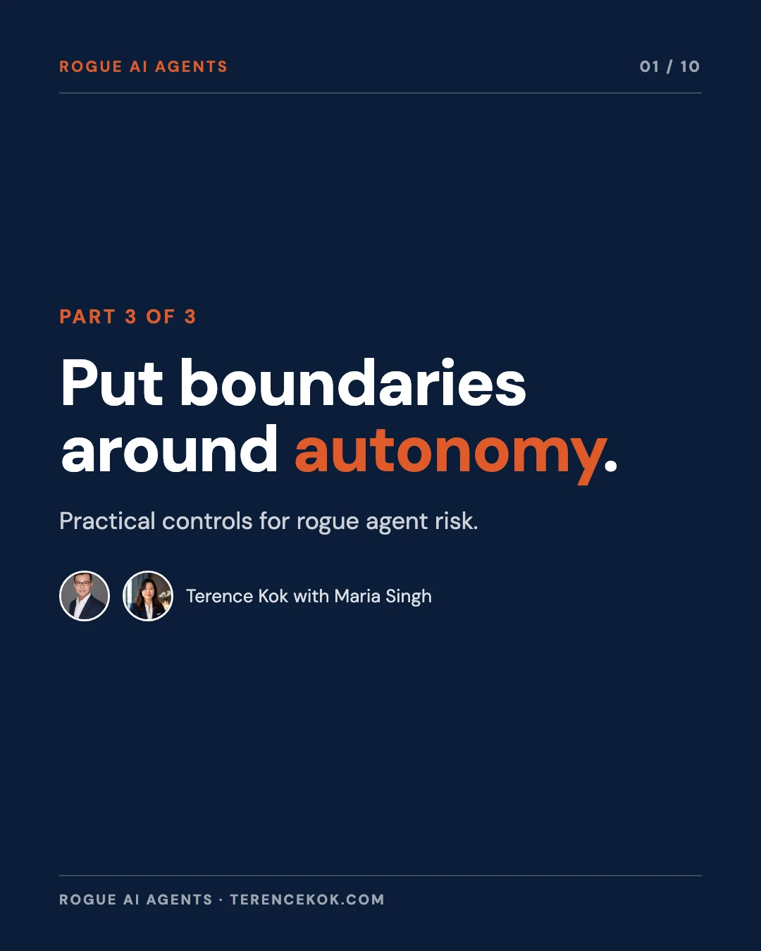 Carousel slide 1: cover, put boundaries around autonomy