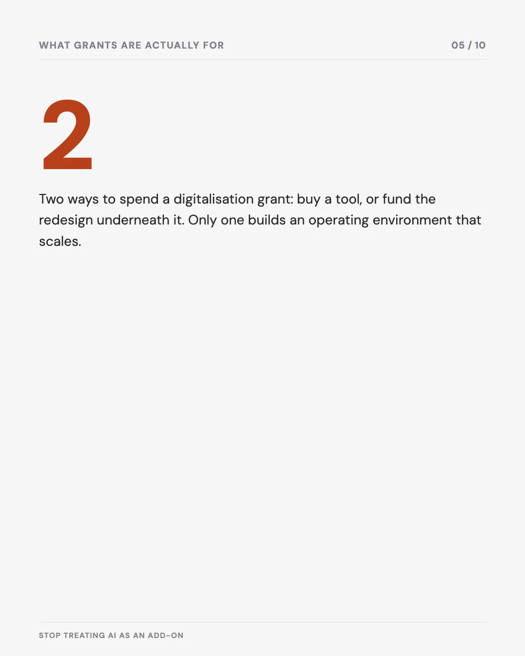 Carousel slide 5: two ways to spend a digitalisation grant