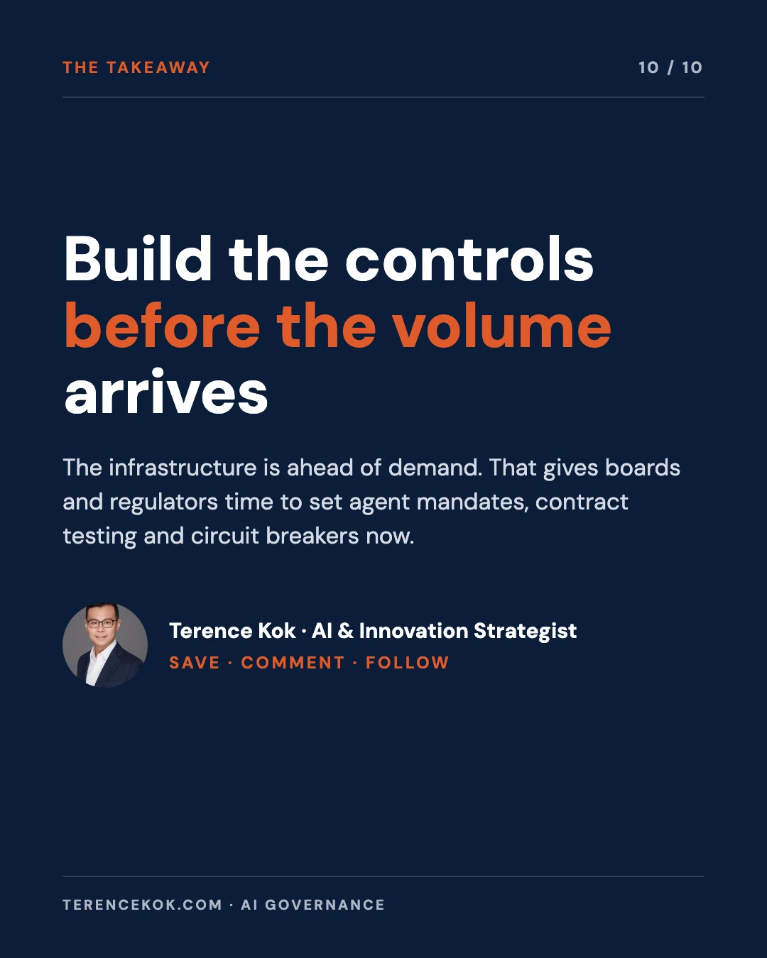 Carousel slide 10: closing, build the controls before the volume arrives