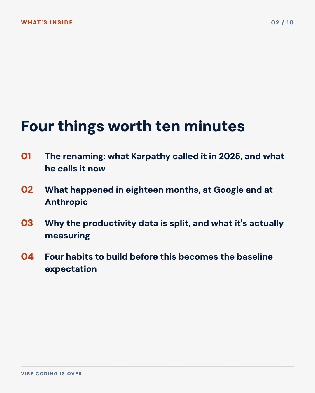 Carousel slide 2: agenda, the renaming, what happened in eighteen months, why the data is split, what to do