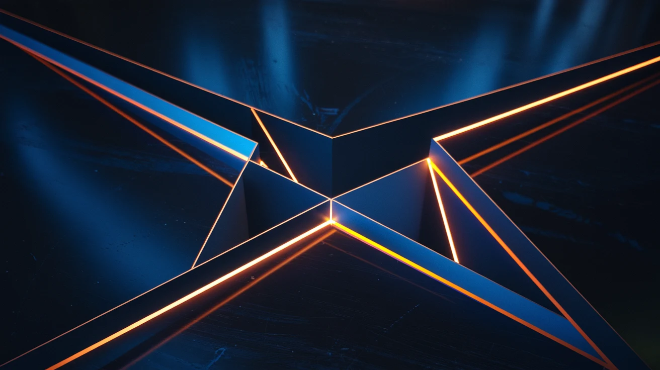 Abstract award trophy with digital circuit rays