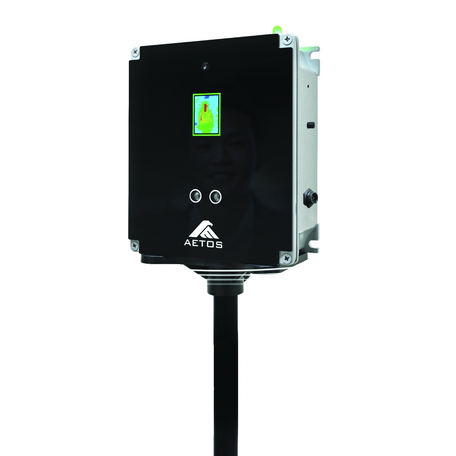 AETOS KoolScan device close-up with thermal scan display