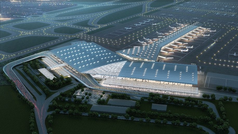 Indira Gandhi International Airport terminal interior, New Delhi