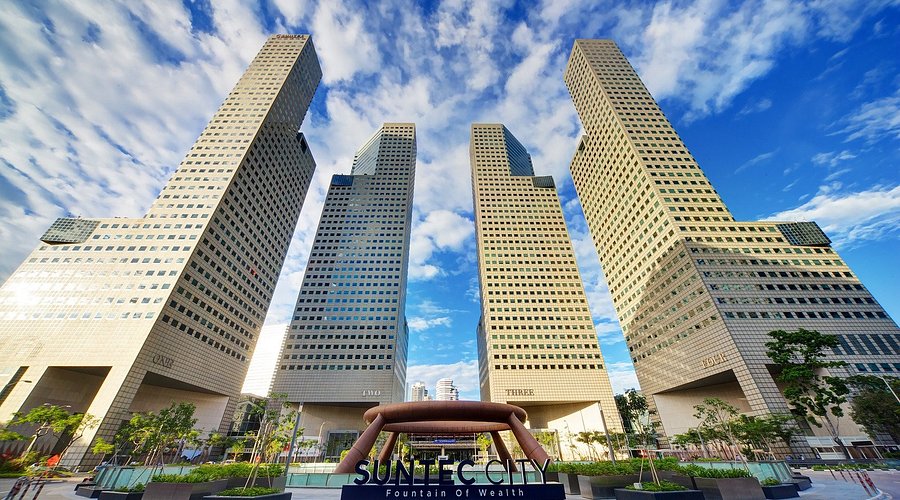 Suntec City Office Towers, Singapore, an iconic commercial landmark