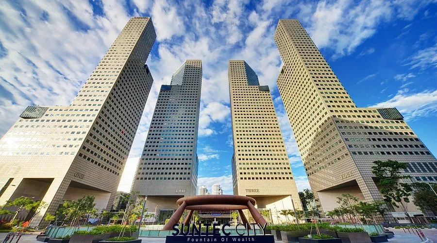 Suntec City Office Towers, Singapore, an iconic commercial landmark