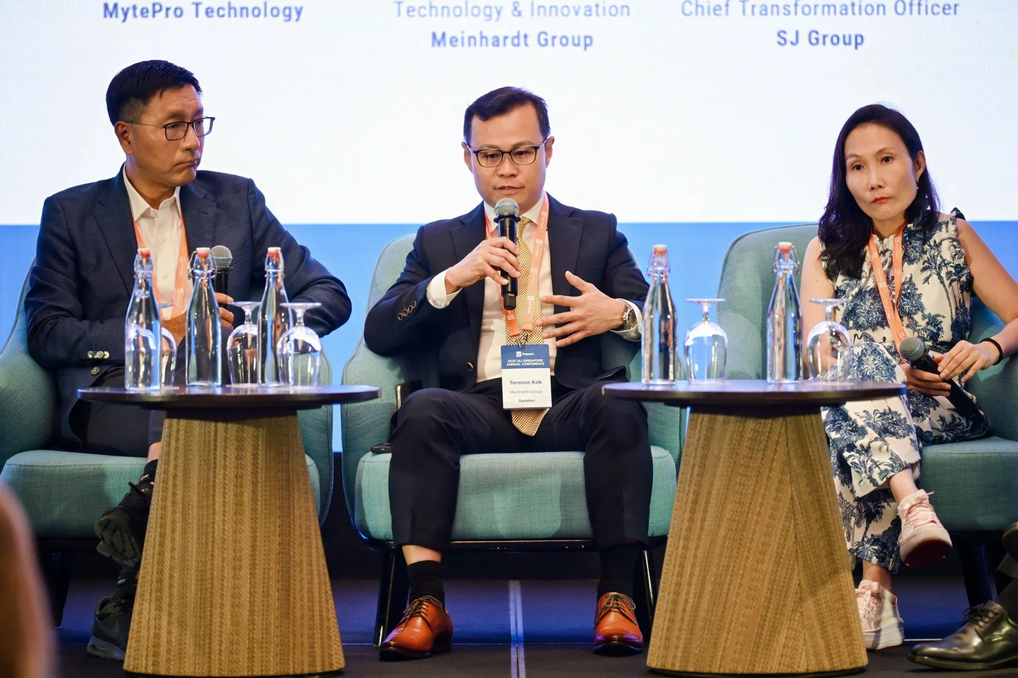 Terence Kok speaking at 2025 ULI Singapore Annual Conference, Bits to Bricks panel on AI and smart infrastructure in the built environment